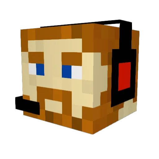 FATKID99x Minecraft avatar head, 3D render