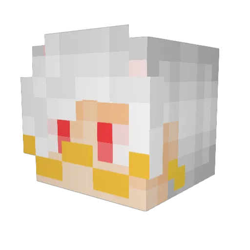 FATMANBAD Minecraft avatar head, 3D render