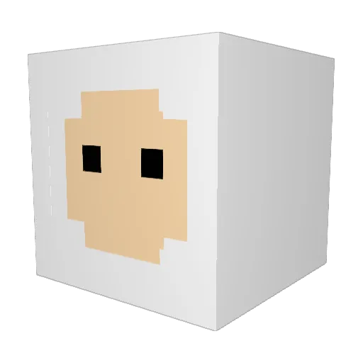 FATTUNAs Minecraft avatar head, 3D render