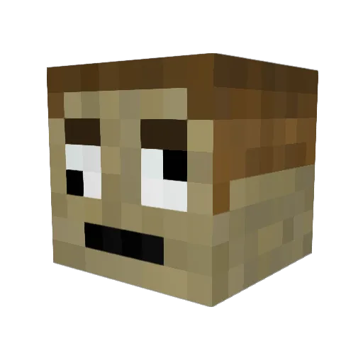 FATTY47 Minecraft avatar head, 3D render