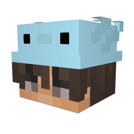 FAUTGGaming Minecraft avatar head, 3D render