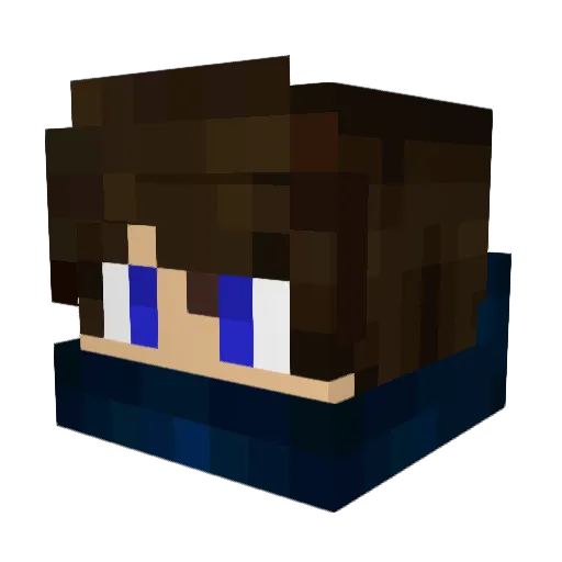 FAUXDOG Minecraft avatar head, 3D render
