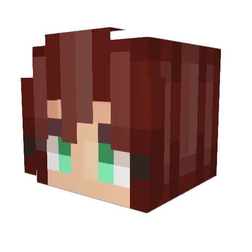 FAVANA Minecraft avatar head, 3D render