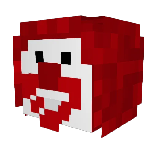 FAWE Minecraft avatar head, 3D render