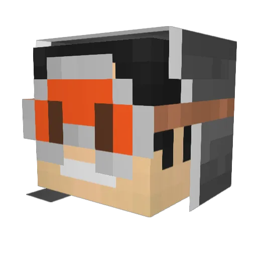 FAXER2K Minecraft avatar head, 3D render