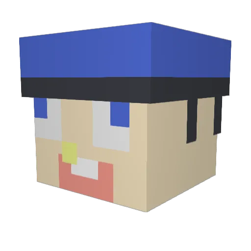 FAZ3Oliver Minecraft avatar head, 3D render