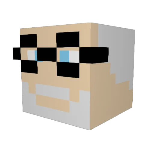 FAZExRAYGUN Minecraft avatar head, 3D render