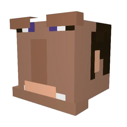 FAZZEE Minecraft avatar head, 3D render