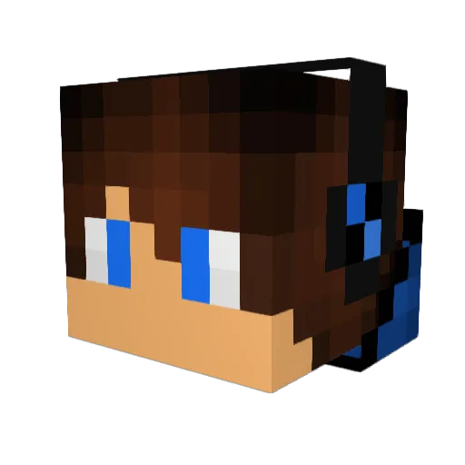 FAbert Minecraft avatar head, 3D render