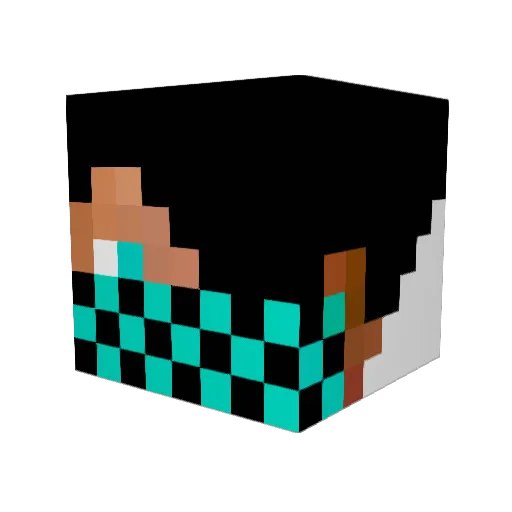 FAbiANicO Minecraft avatar head, 3D render
