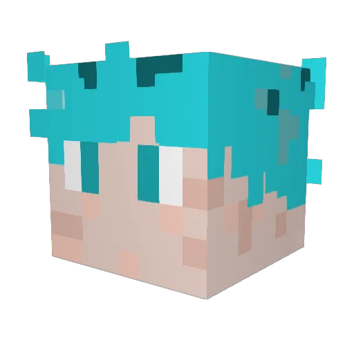 FAfaGHG Minecraft avatar head, 3D render