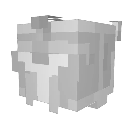 FBAA00 Minecraft avatar head, 3D render