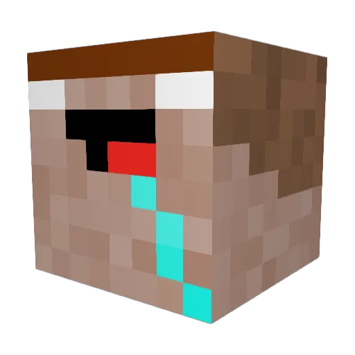 FBIadmin Minecraft avatar head, 3D render