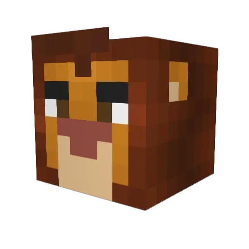 FBT69 Minecraft avatar head, 3D render