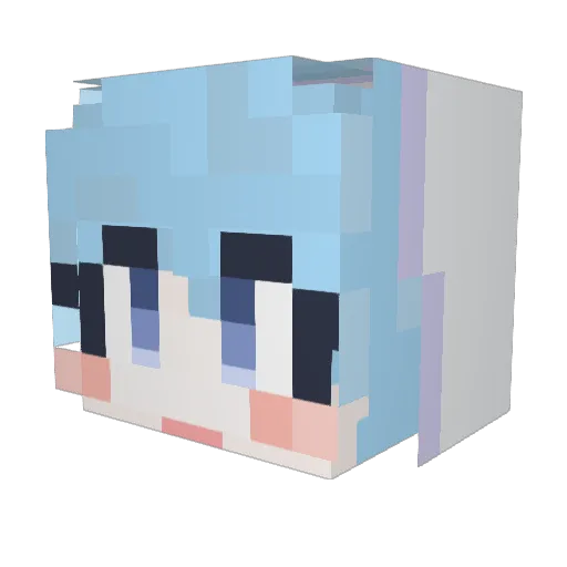 FB_Jaemin Minecraft avatar head, 3D render