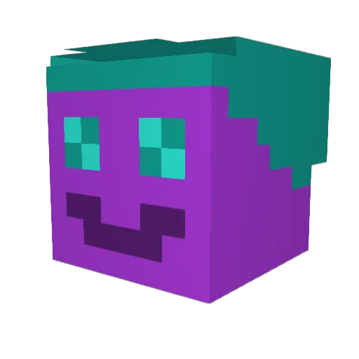 FBiaLS Minecraft avatar head, 3D render