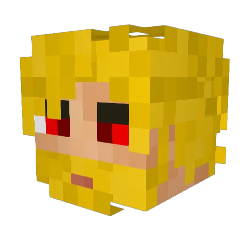 FC3000 Minecraft avatar head, 3D render