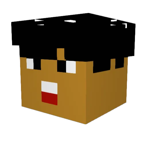 FC328 Minecraft avatar head, 3D render