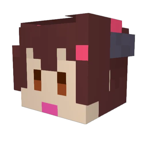 FC400 Minecraft avatar head, 3D render