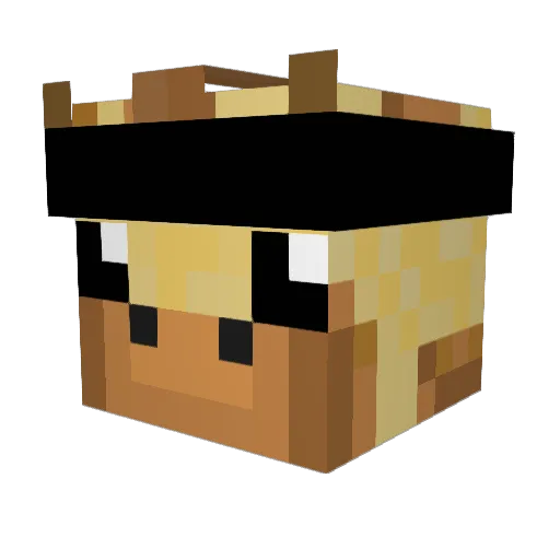 FCAFelix Minecraft avatar head, 3D render