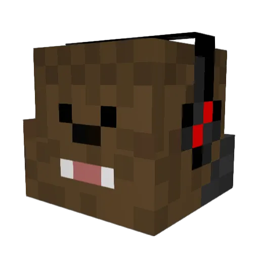 FCB09 Minecraft avatar head, 3D render