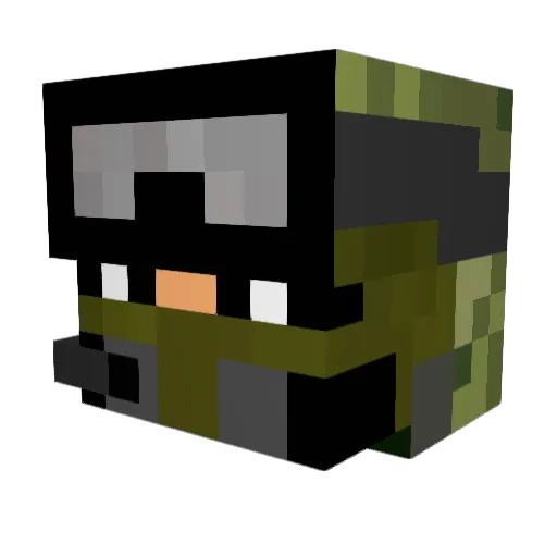 FCSG12 Minecraft avatar head, 3D render