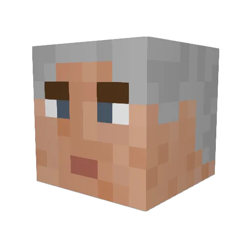 FC_CARAMEL Minecraft avatar head, 3D render