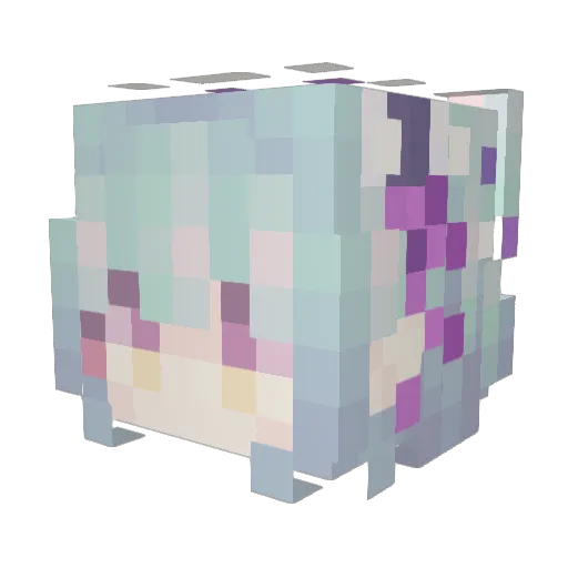 FCha_DxnB Minecraft avatar head, 3D render