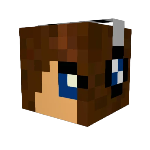 FChii Minecraft avatar head, 3D render