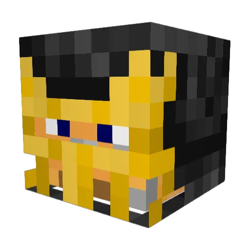 FD3S Minecraft avatar head, 3D render