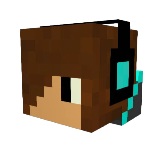 FDGBen Minecraft avatar head, 3D render