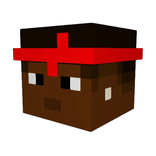 FDK_JeyJey Minecraft avatar head, 3D render