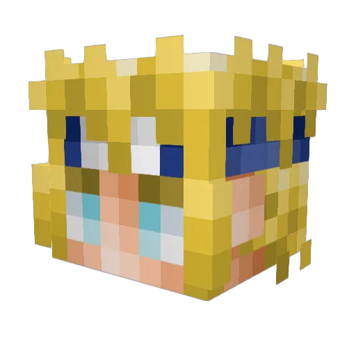 FD_01 Minecraft avatar head, 3D render