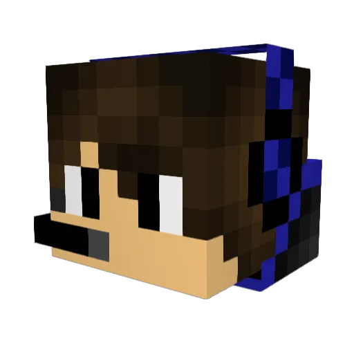 FE4RQ Minecraft avatar head, 3D render