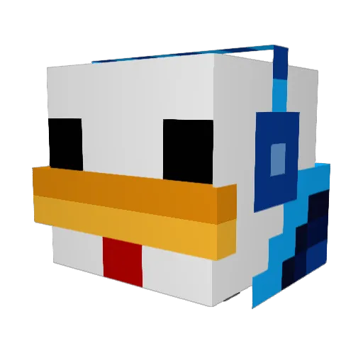 FEARurmama Minecraft avatar head, 3D render