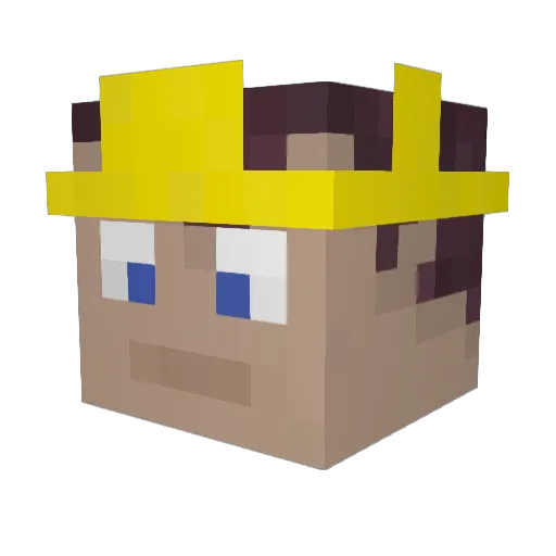 FEEDTHEM Minecraft avatar head, 3D render