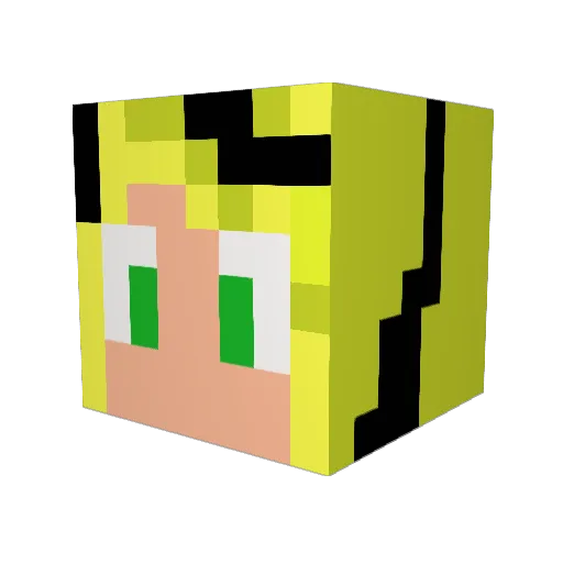 FEGOD Minecraft avatar head, 3D render