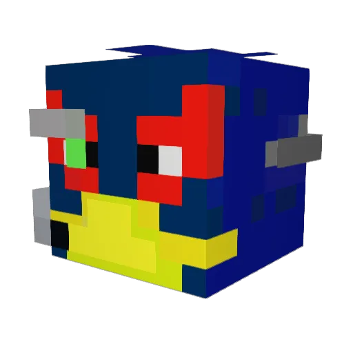 FEKUZZZ Minecraft avatar head, 3D render