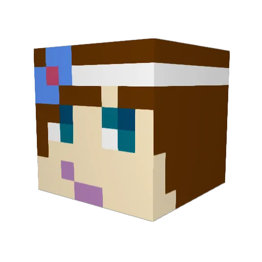 FEL67 Minecraft avatar head, 3D render