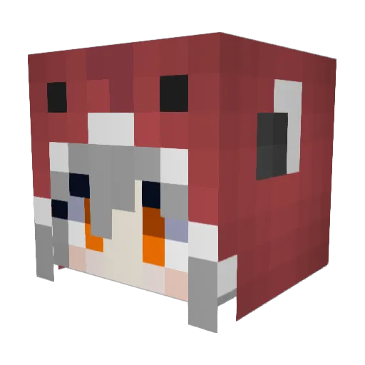 FENIXSHIRO Minecraft avatar head, 3D render