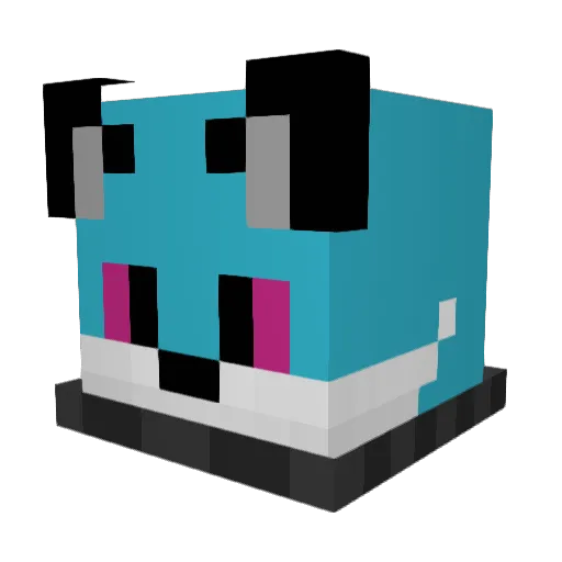 FENRIK_FEMBOY Minecraft avatar head, 3D render