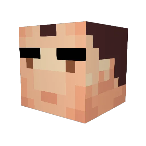 FEROX_004 Minecraft avatar head, 3D render