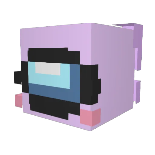 FERRET_UNION Minecraft avatar head, 3D render