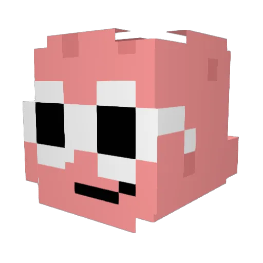 FES_Mustard Minecraft avatar head, 3D render
