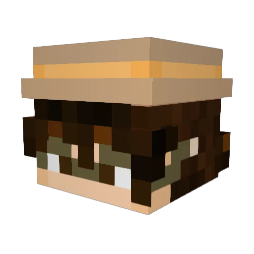 FEUD_ Minecraft avatar head, 3D render