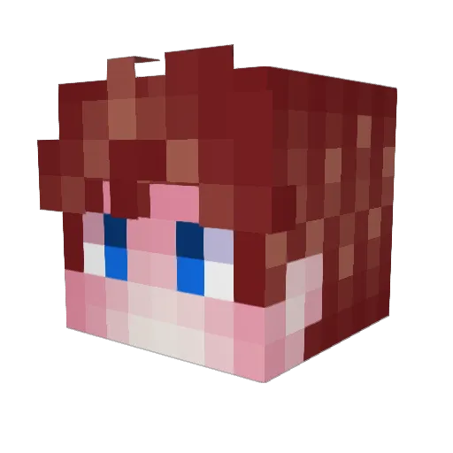 FEUZU Minecraft avatar head, 3D render