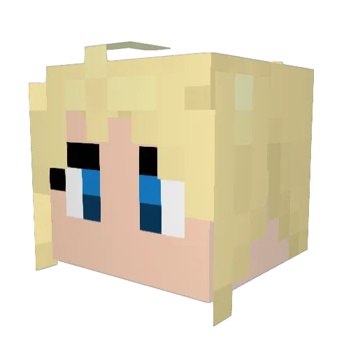 FF002 Minecraft avatar head, 3D render