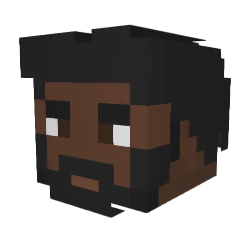 FFE_Mehdi Minecraft avatar head, 3D render
