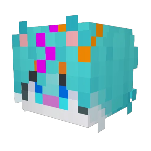FFFF_KM Minecraft avatar head, 3D render