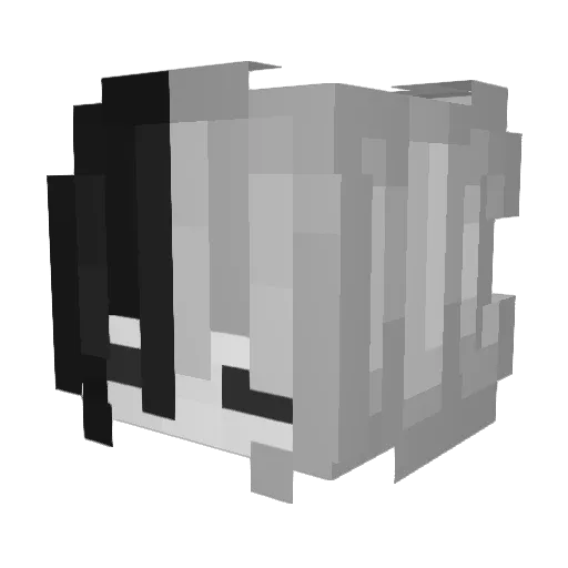 FFFHYHHHEF Minecraft avatar head, 3D render